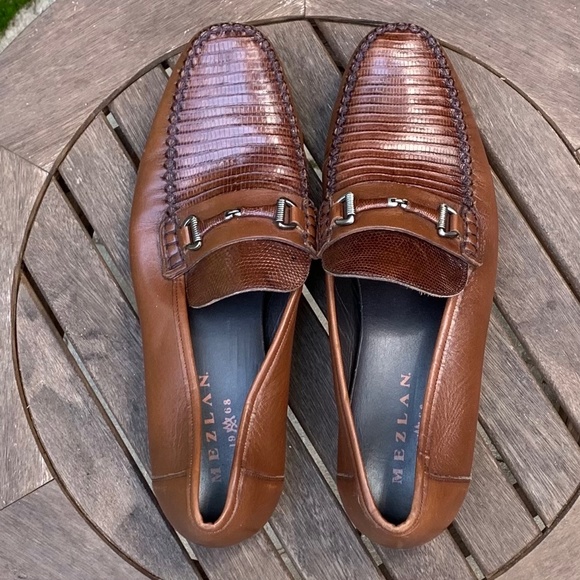 Mezlan Genuine Lizard Moccasin Loafer - Size 10M